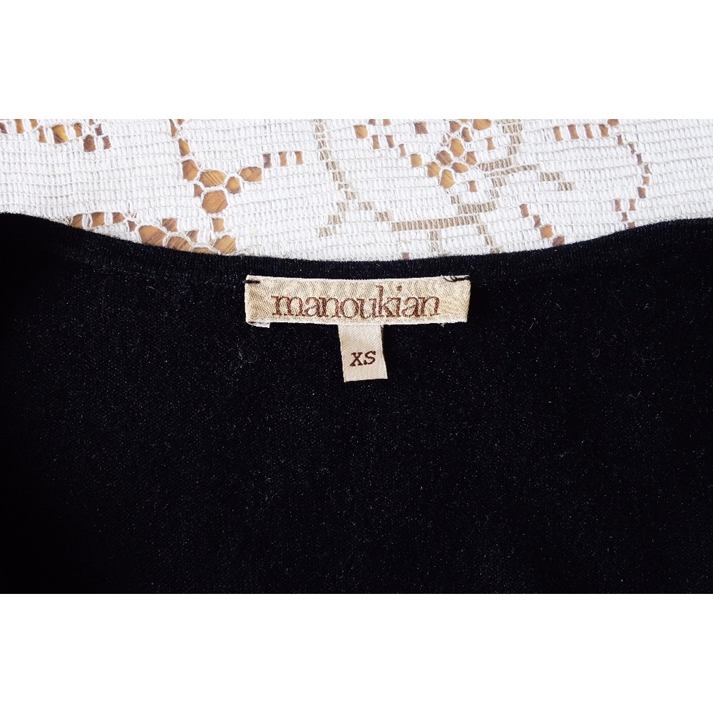 Manoukian Black Draped Front Cardigan sz XS - Picture 3 of 3